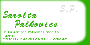 sarolta palkovics business card